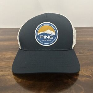 Ping Golf Hat Men's Navy Blue Snapback with Arizona Logo